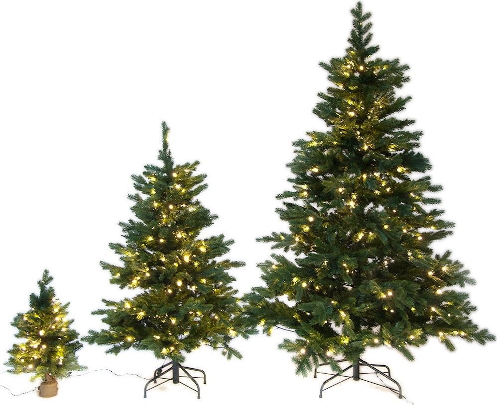 Juletræ LUX inkl. LED lys - 120 cm, Grøn